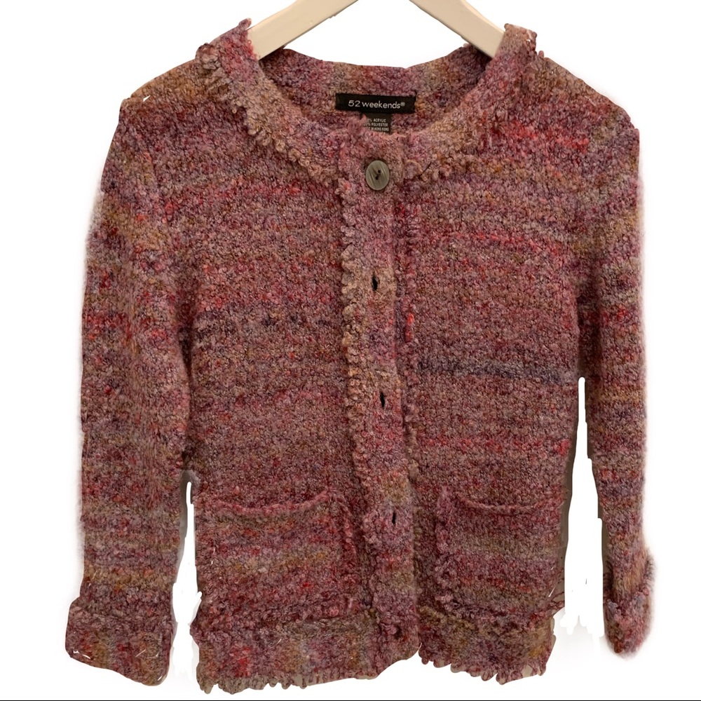 52 Weekends Sweater with Fringe Trim